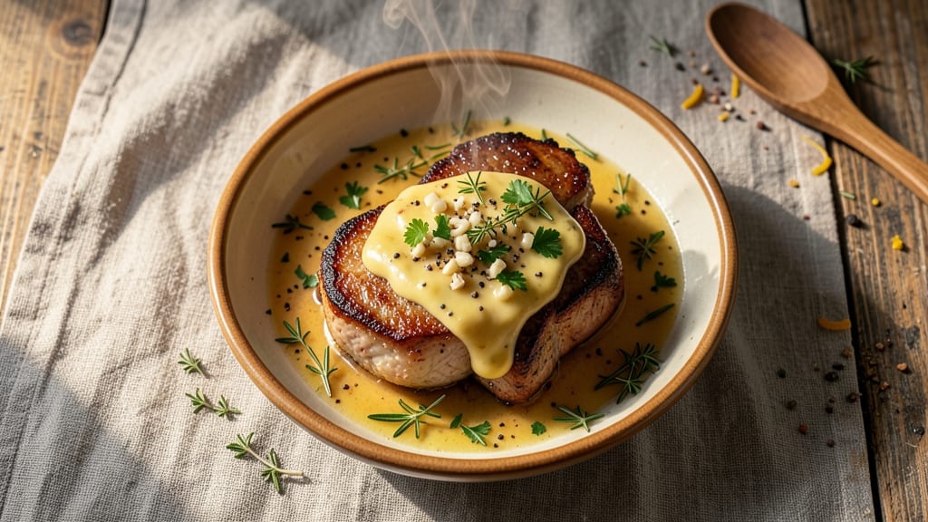 Buttered Pork Chops Recipe: Herb-Infused Butter Sear for Juicy Pink Hearts