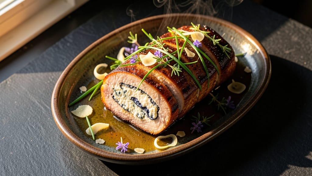 Blue Cheese Stuffed Pork Tenderloin Recipe: Rich Blue Cheese Filling and Crispy Sear
