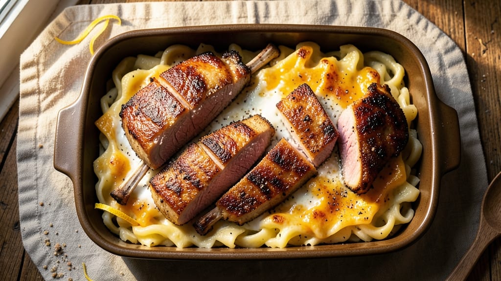 Baked Pork Chops and Scalloped Potatoes Recipe: Crispy Top, Melty Layers in One Pan