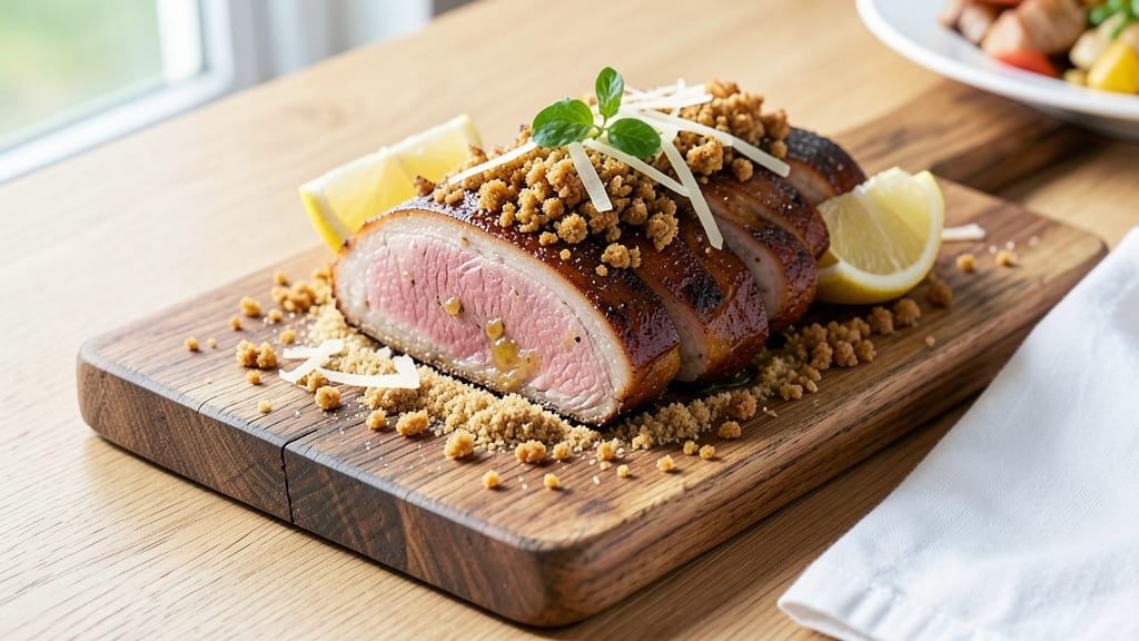 Brazilian Parmesan Pork Recipe: Crispy Farofa Topping and Juicy Shreds