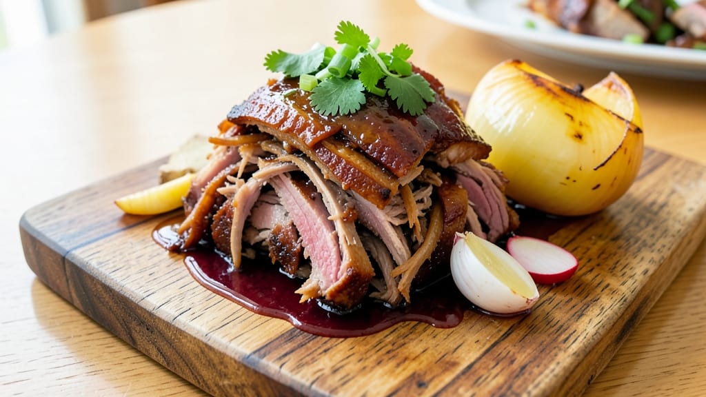 Authentic Hawaiian Pulled Pork Recipe: Pineapple-Braised Tenderness With Crispy Celery Crowns