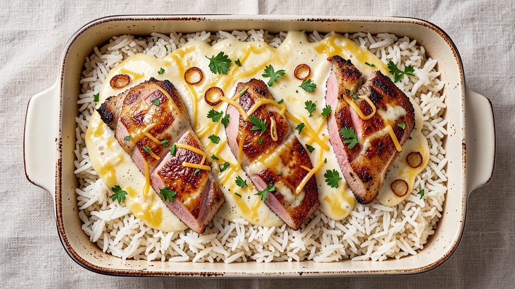 Baked Pork Chops and Rice Casserole Recipe: One-Pan Comfort With Crispy Top
