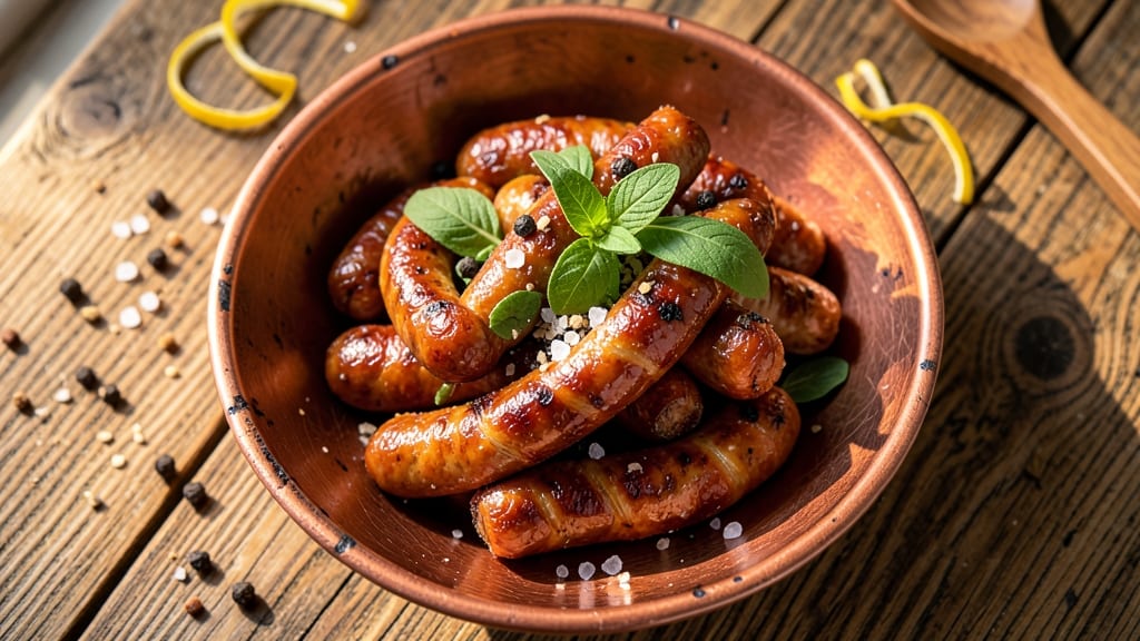 British Pork Sausage Recipe: Crispy Pan-Crusted with Herbed Gravy