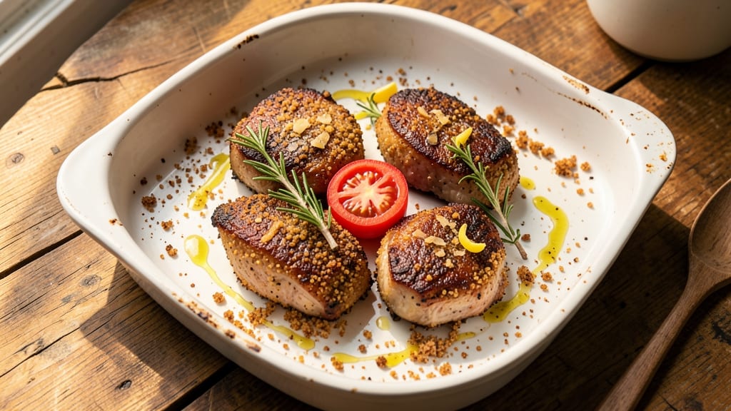 Baked Pork Chop Recipe with Bread Crumbs: Crispy Crust, Juicy Pink Centers