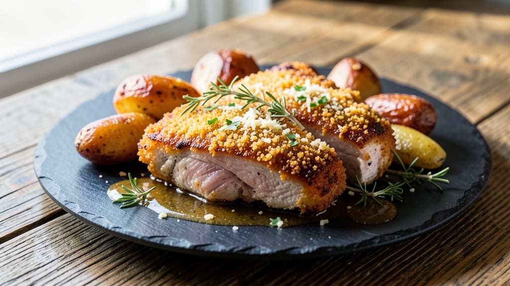 Baked Parmesan Crusted Pork Chops Recipe: Crunchy Gold Crust, Juicy Centers Guaranteed