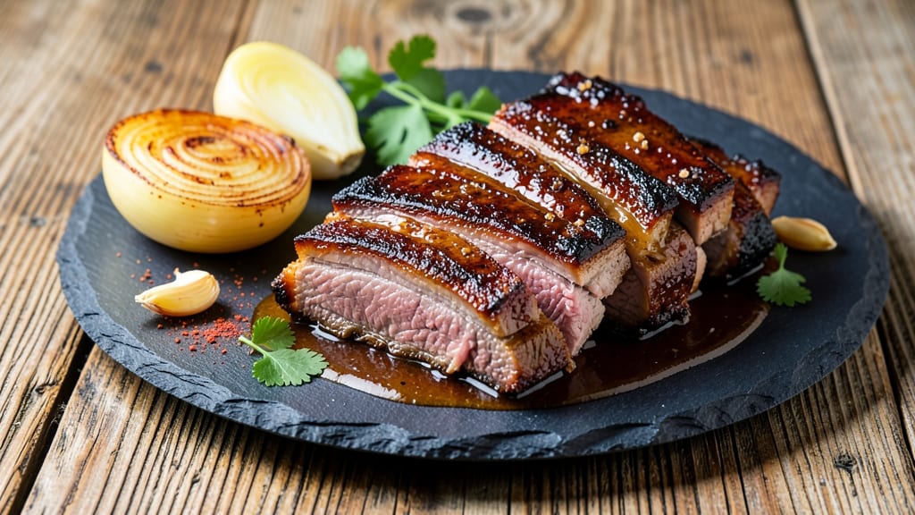 Barbecue Pork Short Ribs Recipe: Slow-Smoked Crunch Over Sticky Sweet Glaze