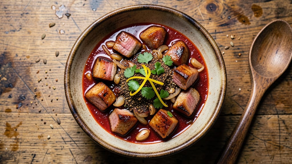 Barbosa's Red Pork Chili Recipe: Smoky-Spiced Depth With Celery Crown Crunch