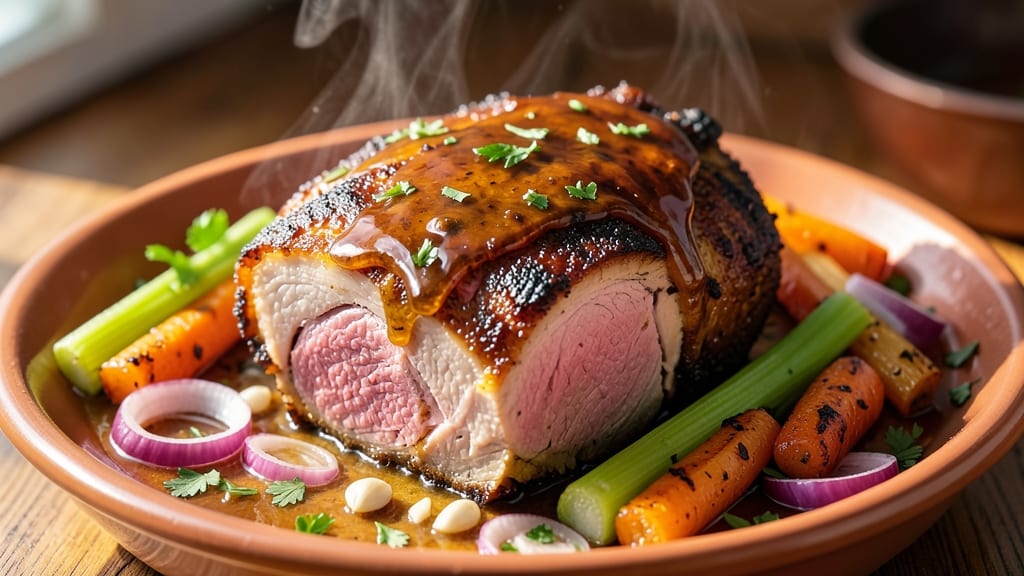 Best Ever Slow Cooker Pork Roast Recipe: Fall-Apart Juiciness With Celery Crown Crunch