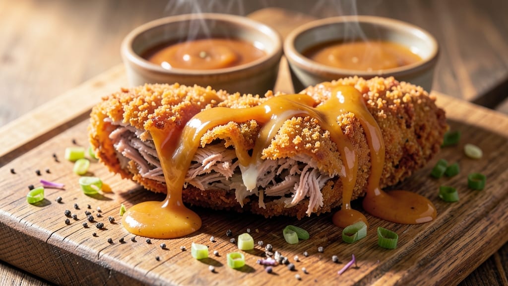 Cheesy Pulled Pork Corn Dogs Recipe: Crispy Bites Stuffed With Melty Cheese