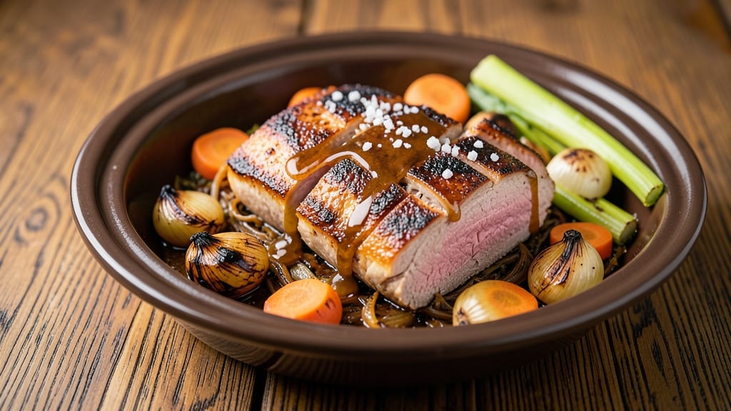 Center Cut Pork Roast Slow Cooker Recipe: Juicy Shreds With Crispy Celery Crown Topping