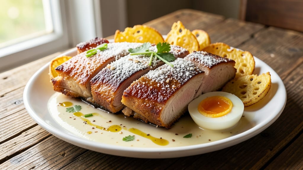 Bossam Pork Belly Recipe: Crispy Celery Crowns Over Spicy Coconut Glaze