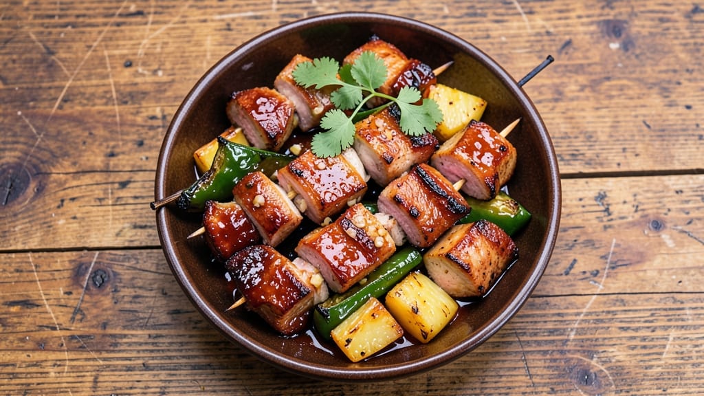 BBQ Pork Kabobs Recipe: Smoky Charred Bites With Sweet-Tangy Glaze