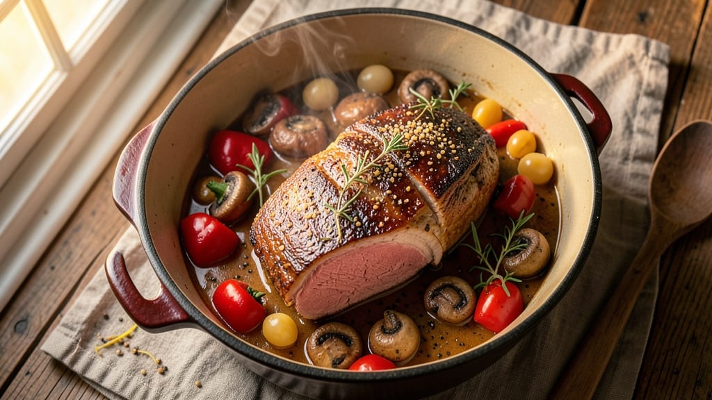 Bone-In Pork Sirloin Roast Slow Cooker Recipe: Fall-Off-Tender with Rich Bone Broth