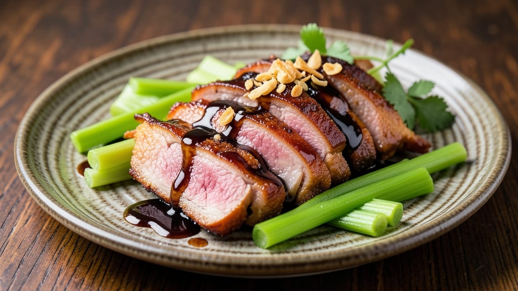 Chairman Mao Pork Recipe: Sweet-Tart Glazed Shreds With Crispy Celery Crowns