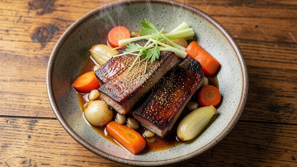 Boneless Pork Rib Ends Recipe: Smoky Five-Spice Shreds With Crispy Celery Crowns