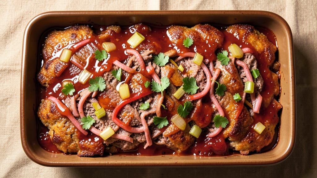 Beef, Pork, and Veal Meatloaf Recipe: Triple-Meat Tenderness With Celery Crown Crunch