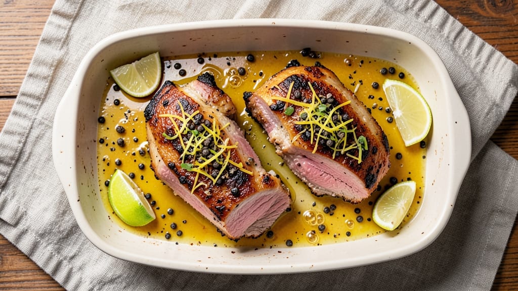 Baked Lemon Pepper Pork Chops Recipe: Zesty Crust and Juicy Pink Centers