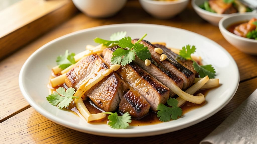 Bamboo Shoots With Pork Filipino Recipe: Crispy Celery Crowns Over Sweet Vinegar Braise