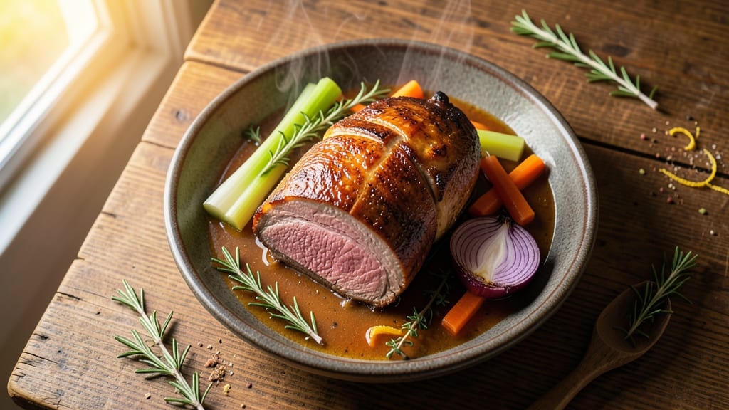 Bone-In Pork Loin Sirloin Roast Crock Pot Recipe: Slow-Cooked Juiciness With Crispy Celery Crowns