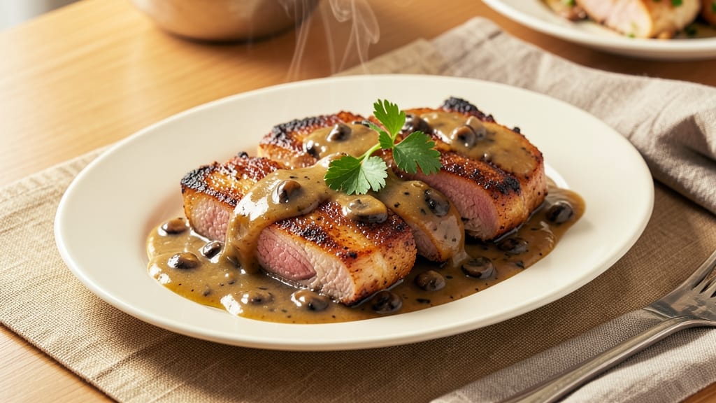 Baked Pork Chops With Mushroom Gravy Recipe: Pan-Sear Crispness Meets Rich Umami Sauce