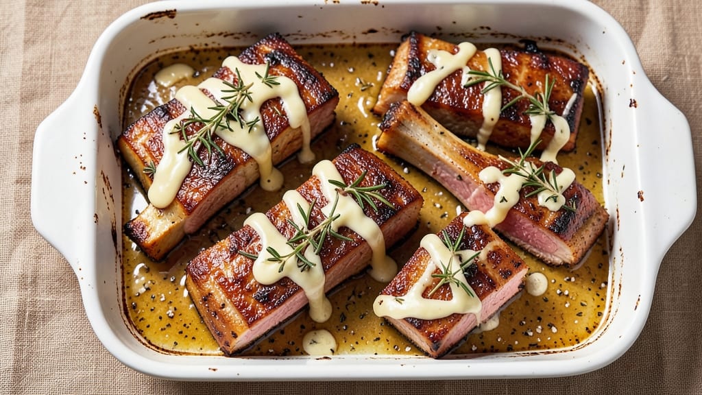Baked Thick Bone-In Pork Chops Recipe: Crispy Bark, Juicy Pink Hearts