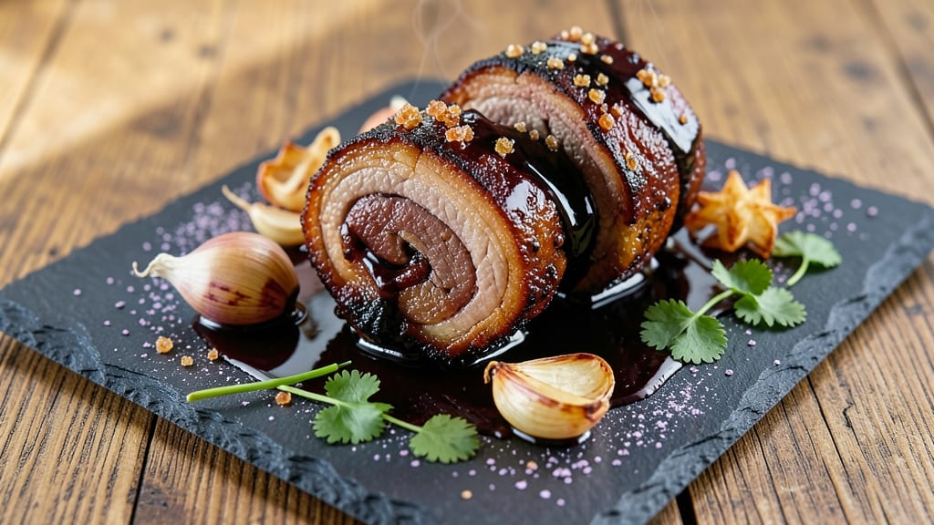 Black Vinegar Pork Knuckle Recipe: Five-Spice Glazed Crust With Juicy Pink Hearts