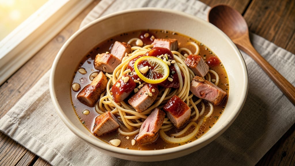 BBQ Pork Noodle Soup Recipe: Smoky-Sweet Shreds Over Silky Noodles